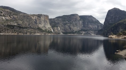 Standing on the dam at the beginning of the hike. Use Kolana Peak to compare the two photos, 108 years apart. 