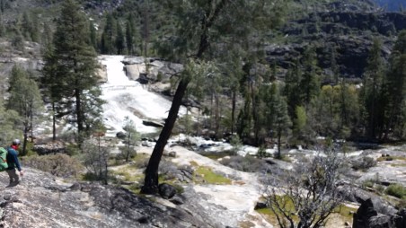 This is where we decided to break from the trail and get down to this river. 